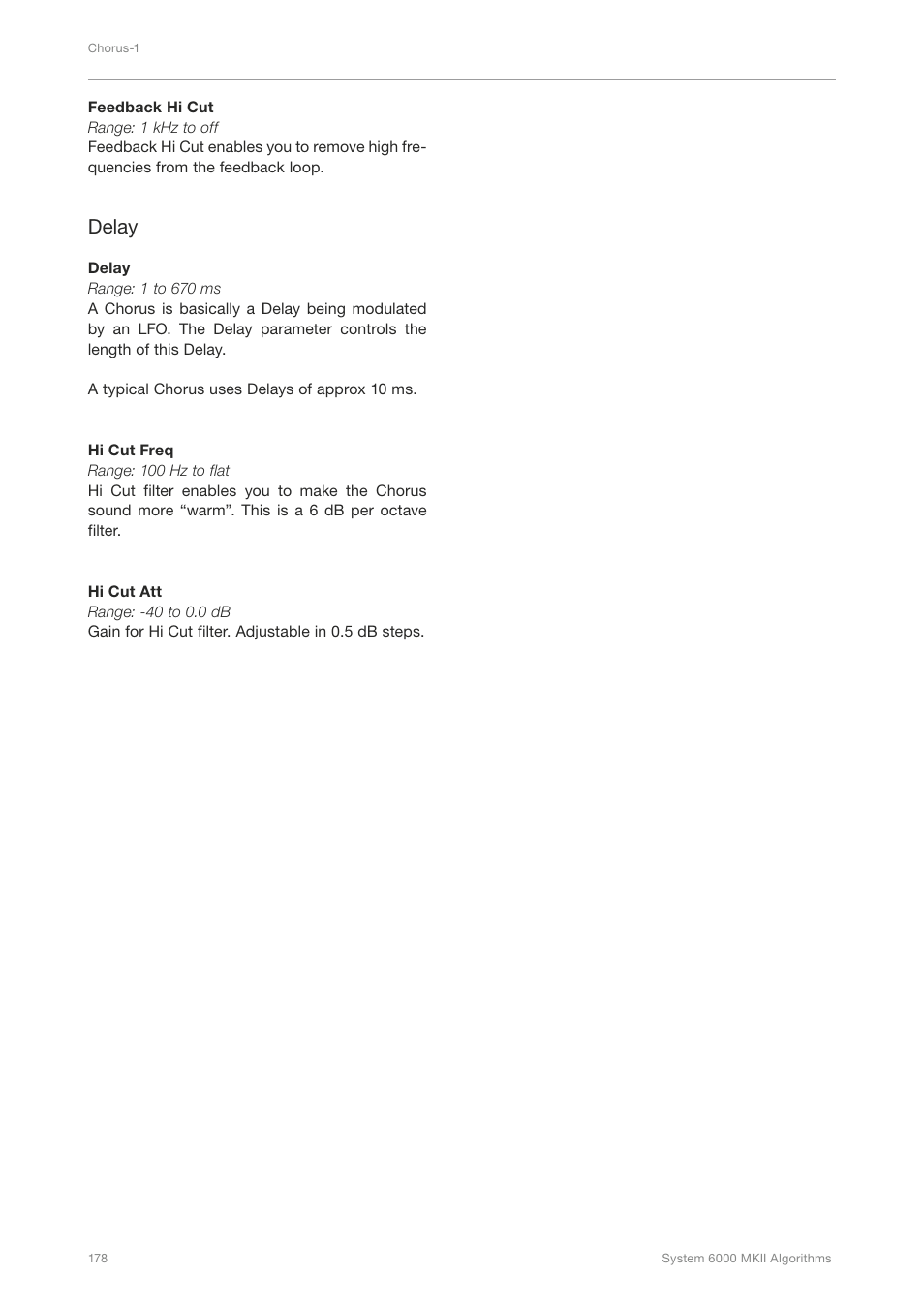 Delay | TC Electronic Broadcast 6000 User Manual | Page 182 / 210
