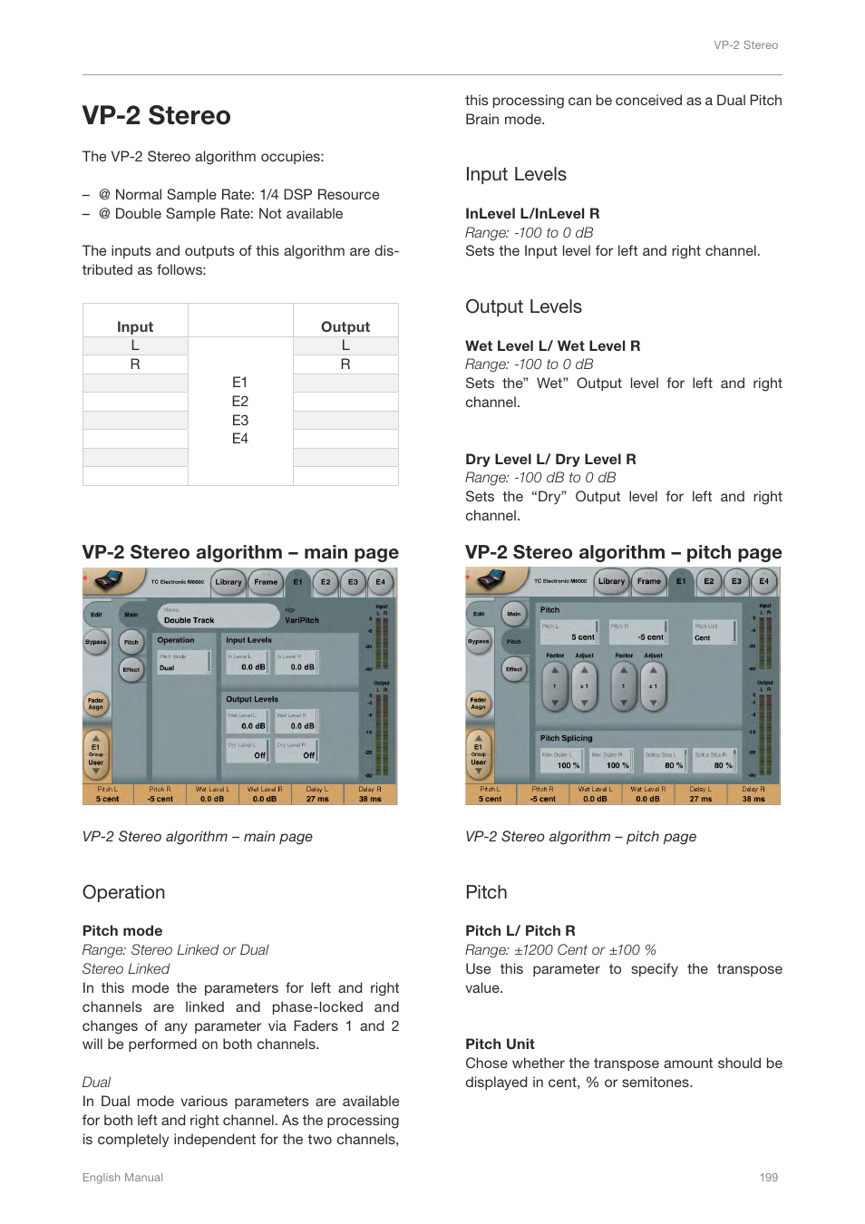 Vp-2 stereo | TC Electronic Broadcast 6000 User Manual | Page 203 / 210