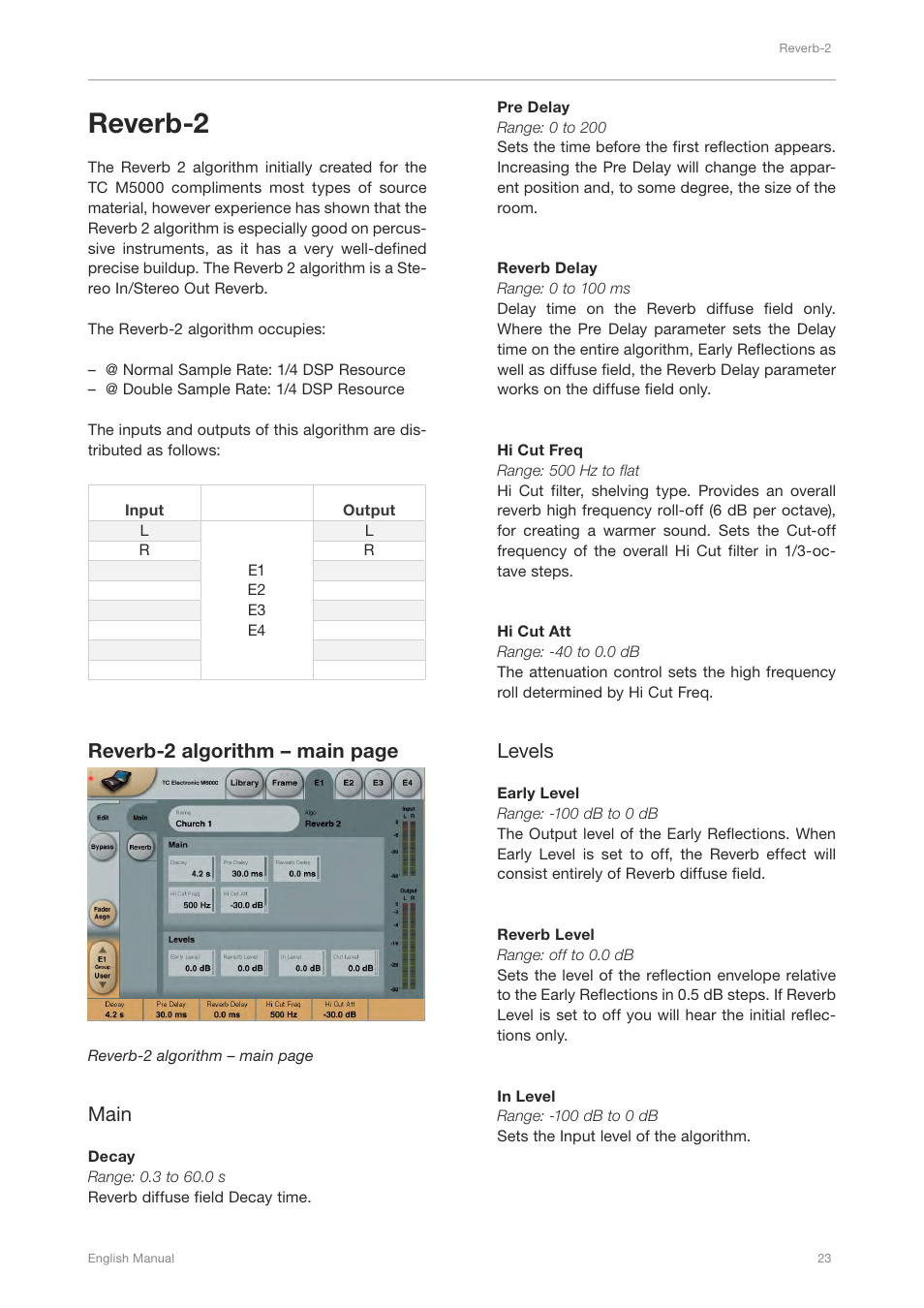 Reverb-2 | TC Electronic Broadcast 6000 User Manual | Page 27 / 210