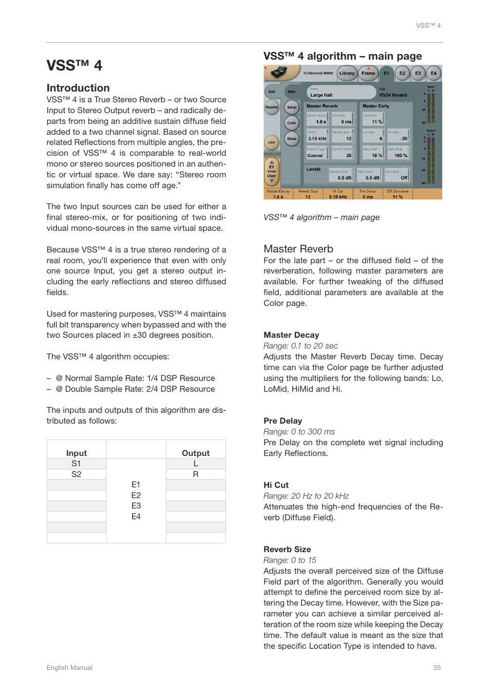 Vss™ 4 | TC Electronic Broadcast 6000 User Manual | Page 39 / 210