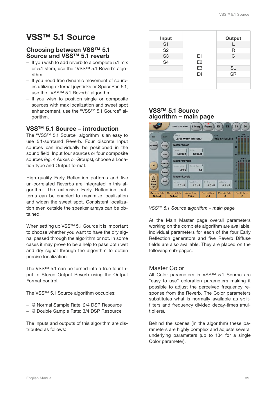 Vss™ 5.1 source | TC Electronic Broadcast 6000 User Manual | Page 43 / 210