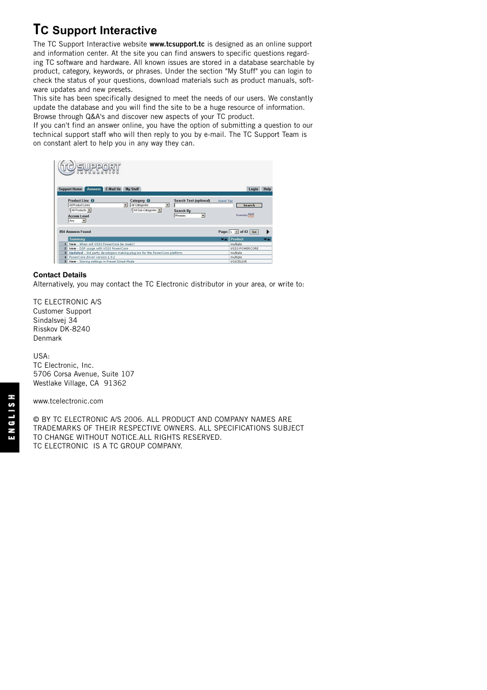 C support interactive | TC Electronic MD3 TDM User Manual | Page 2 / 27