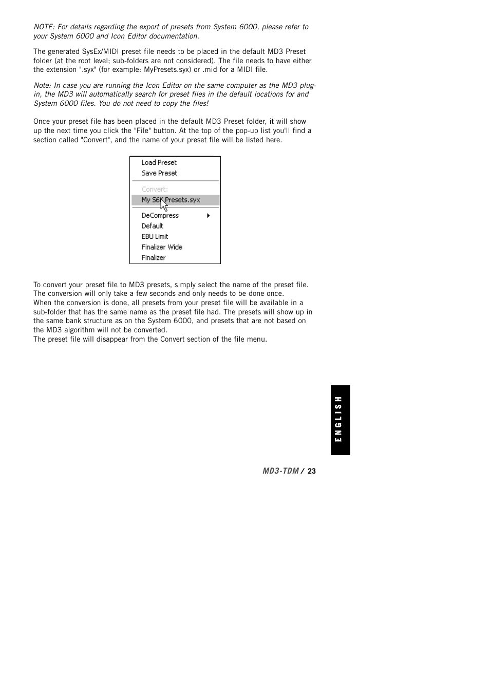 TC Electronic MD3 TDM User Manual | Page 25 / 27