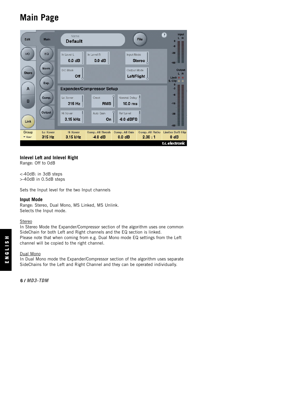 Main page | TC Electronic MD3 TDM User Manual | Page 8 / 27