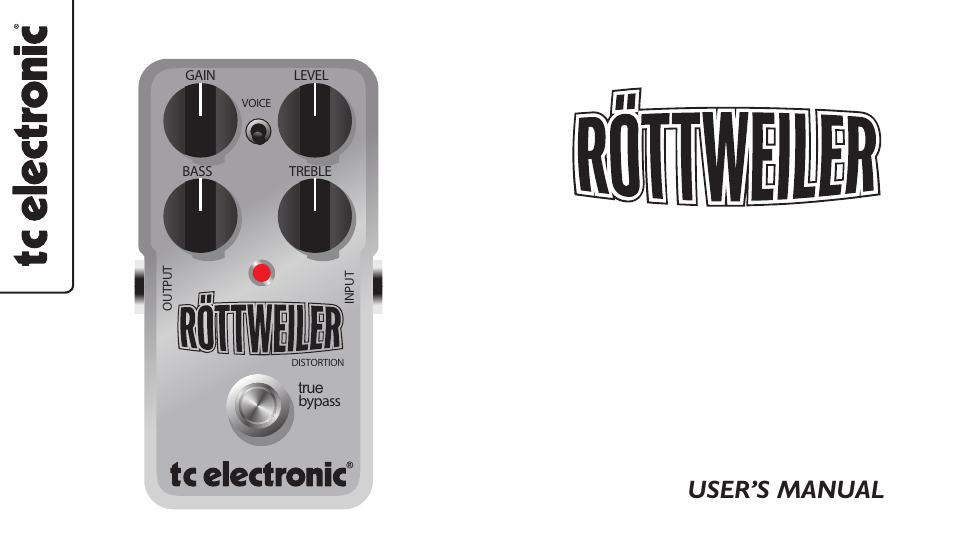 TC Electronic Röttweiler Distortion User Manual | 10 pages