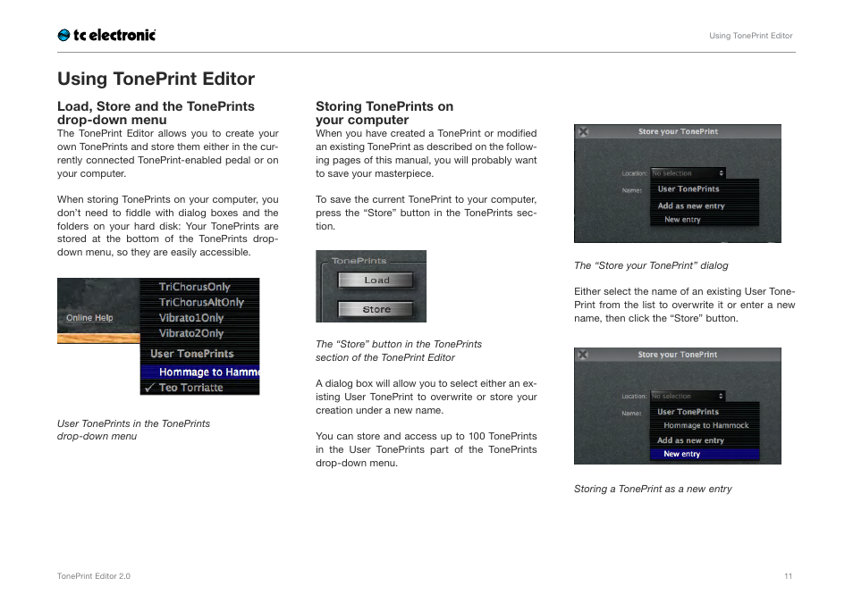 Using toneprint editor | TC Electronic TonePrint Editor User Manual | Page 13 / 26