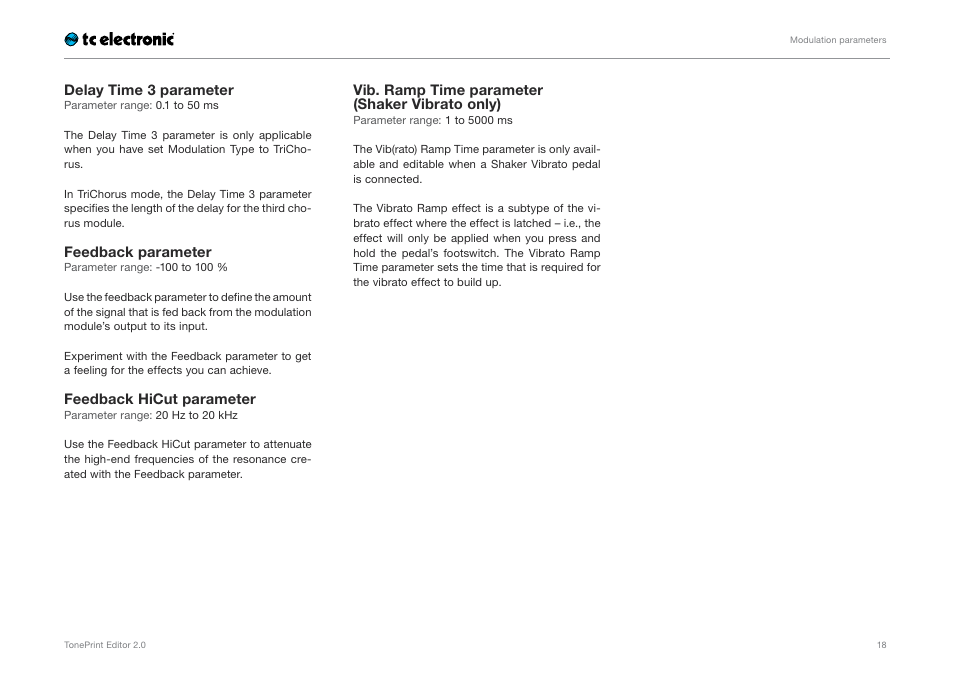TC Electronic TonePrint Editor User Manual | Page 20 / 26