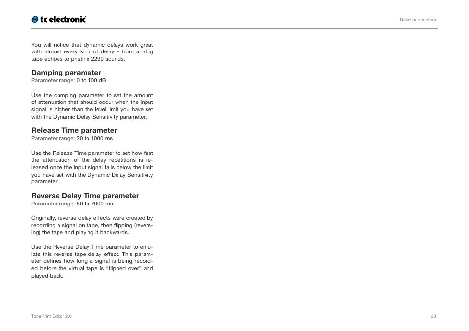 TC Electronic TonePrint Editor User Manual | Page 22 / 26
