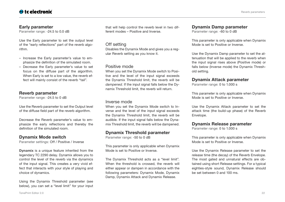 TC Electronic TonePrint Editor User Manual | Page 24 / 26