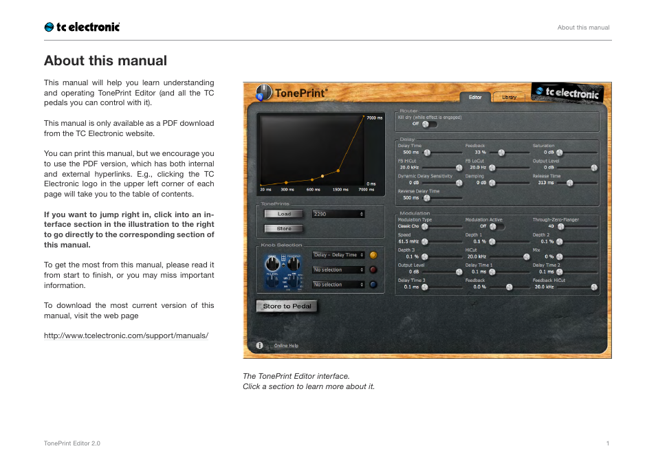 About this manual | TC Electronic TonePrint Editor User Manual | Page 3 / 26