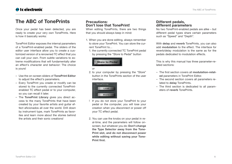 The abc of toneprints | TC Electronic TonePrint Editor User Manual | Page 8 / 26