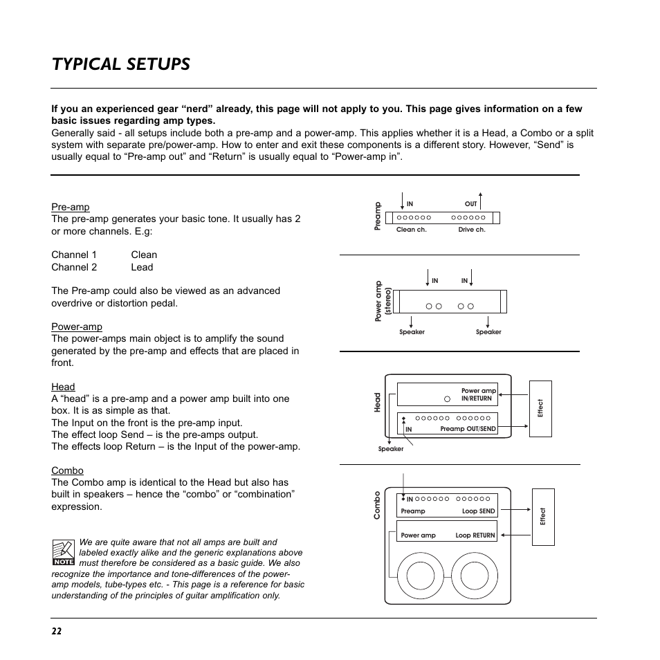 Typical setups | TC Electronic G-System User Manual | Page 24 / 81