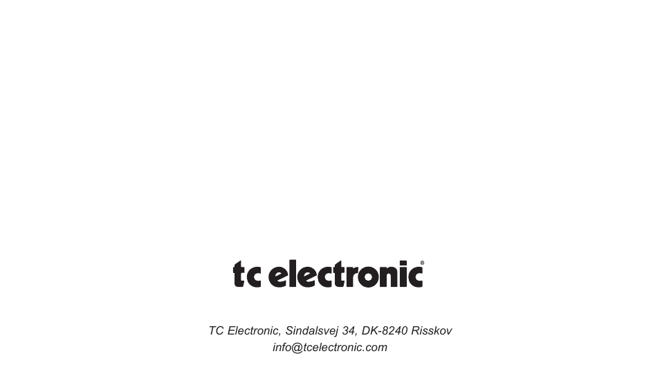 TC Electronic Spark Booster User Manual | Page 10 / 10