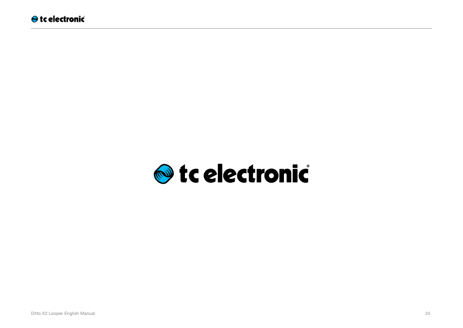 TC Electronic Ditto X2 Looper User Manual | Page 26 / 26