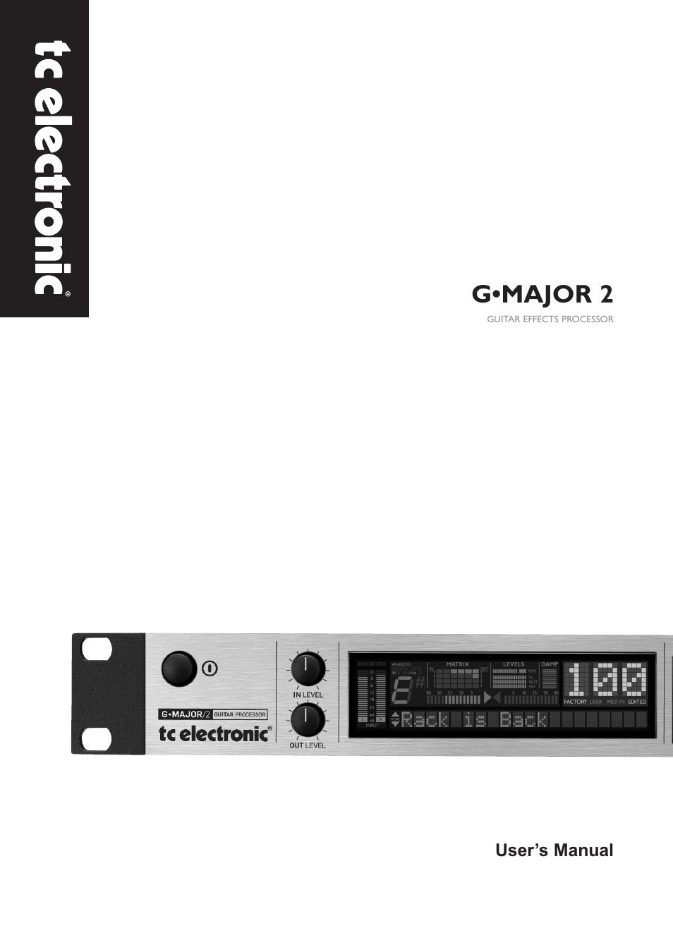 TC Electronic G-Major 2 User Manual | 55 pages