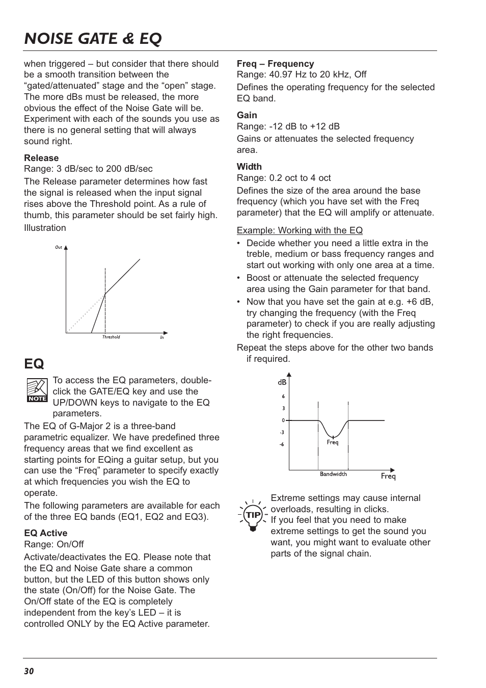 Noise gate & eq | TC Electronic G-Major 2 User Manual | Page 31 / 55
