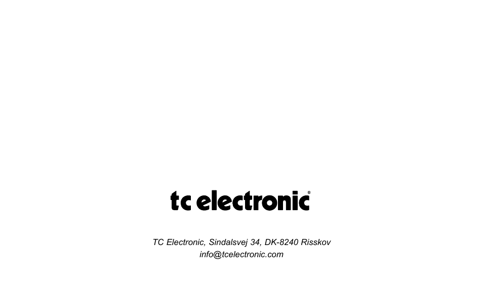 TC Electronic Hall of Fame Reverb User Manual | Page 15 / 15