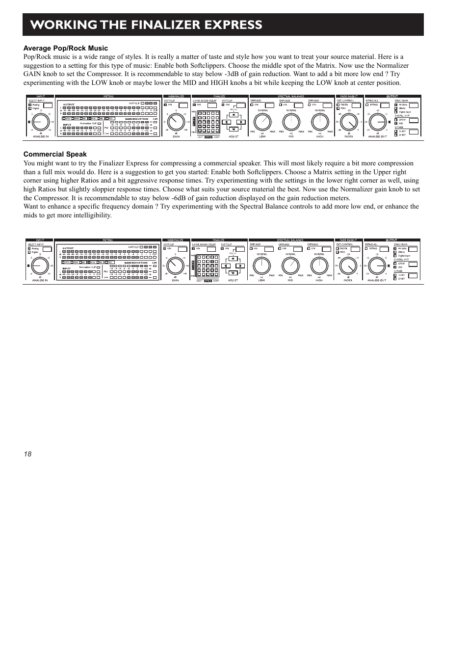 Working the finalizer express | TC Electronic Finalizer Express User Manual | Page 20 / 33