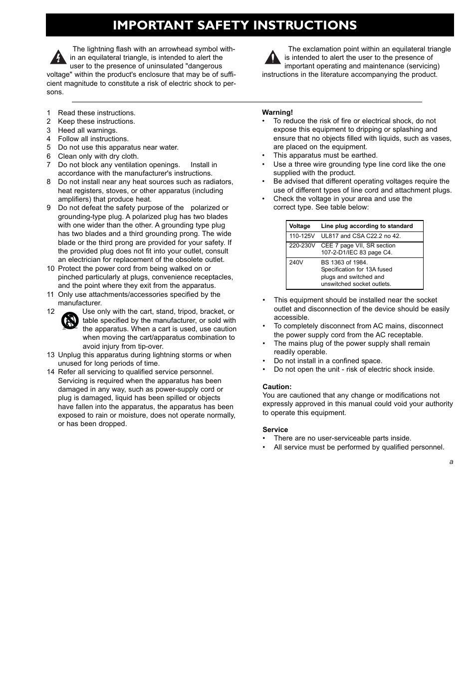 Important safety instructions | TC Electronic Finalizer Express User Manual | Page 3 / 33
