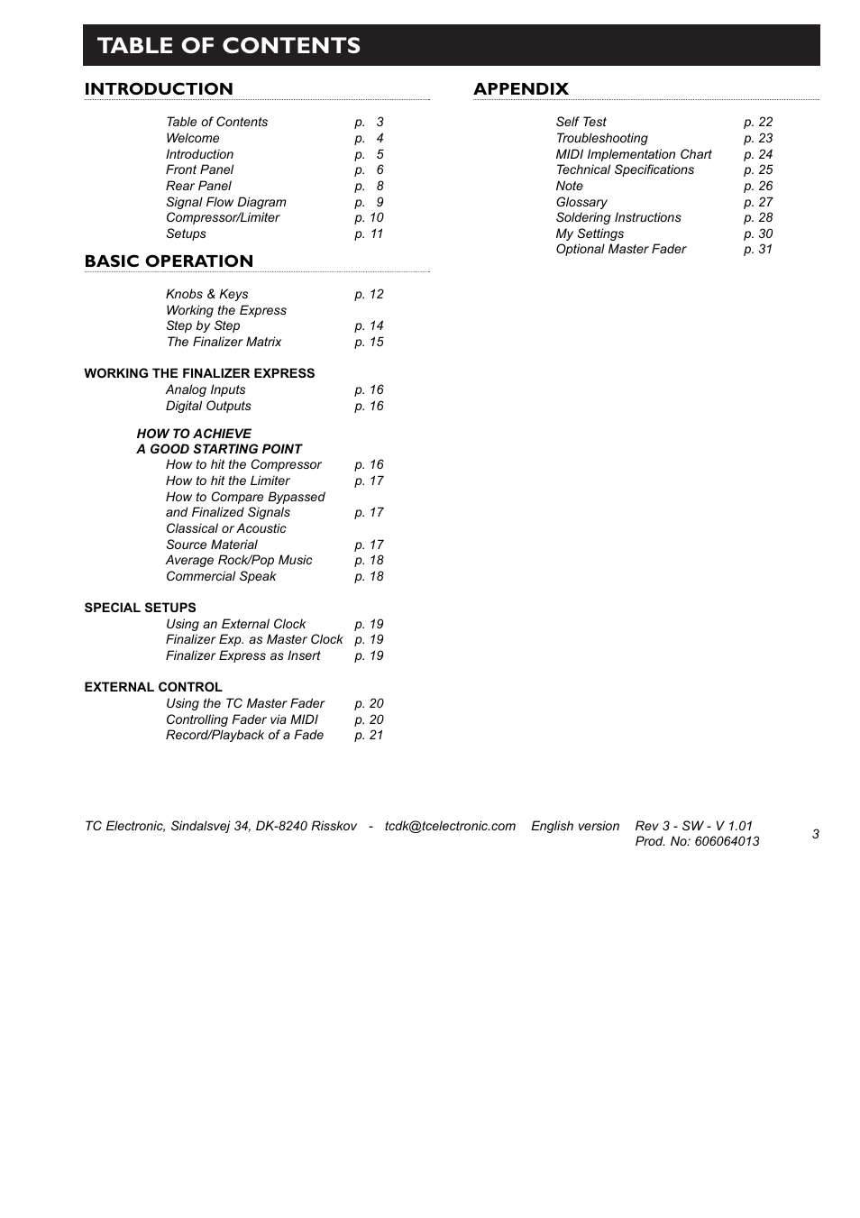 TC Electronic Finalizer Express User Manual | Page 5 / 33