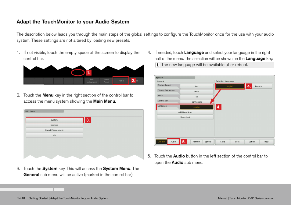 Adapt the touchmonitor to your audio system, S declarations of conformity 36 | TC Electronic TouchMonitor User Manual | Page 18 / 38