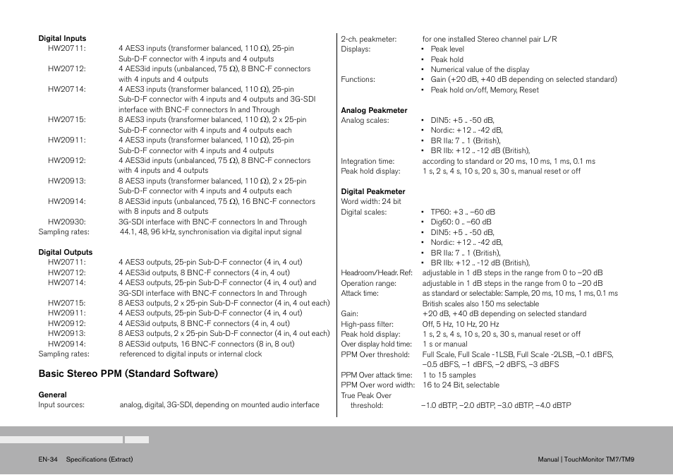 TC Electronic TouchMonitor User Manual | Page 34 / 38