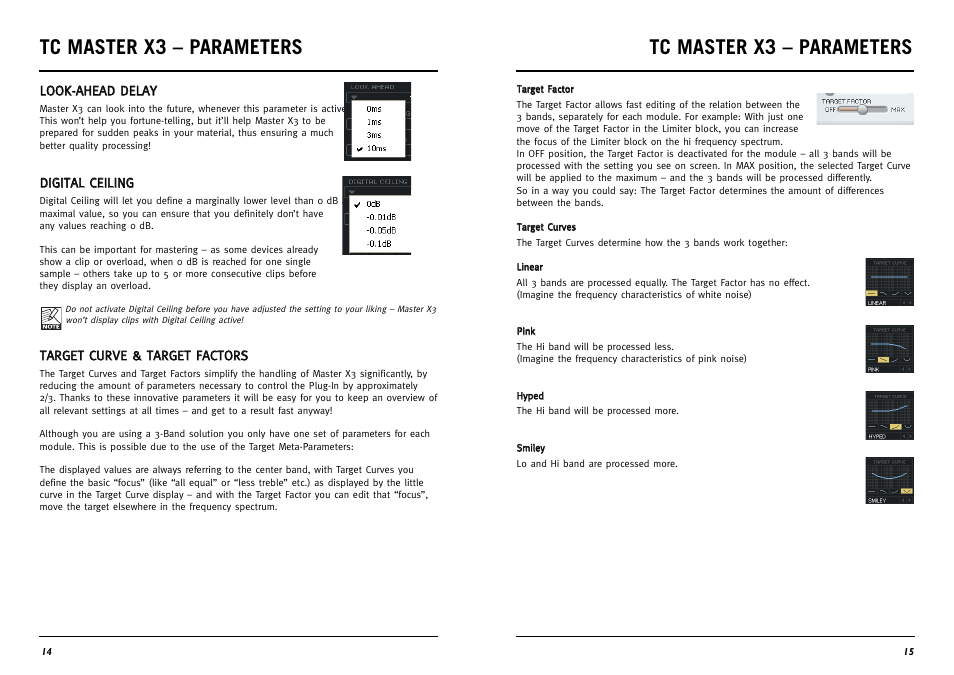 Tc master x3 – parameters | TC Electronic Master X3 TDM User Manual | Page 8 / 11
