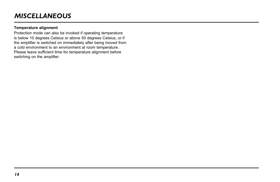 Miscellaneous | TC Electronic BH500 User Manual | Page 16 / 20