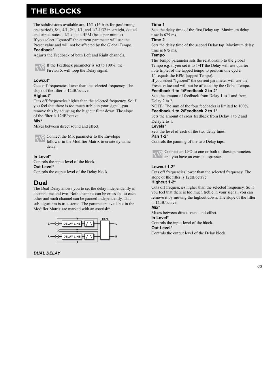 The blocks, Dual | TC Electronic FireworX User Manual | Page 65 / 82
