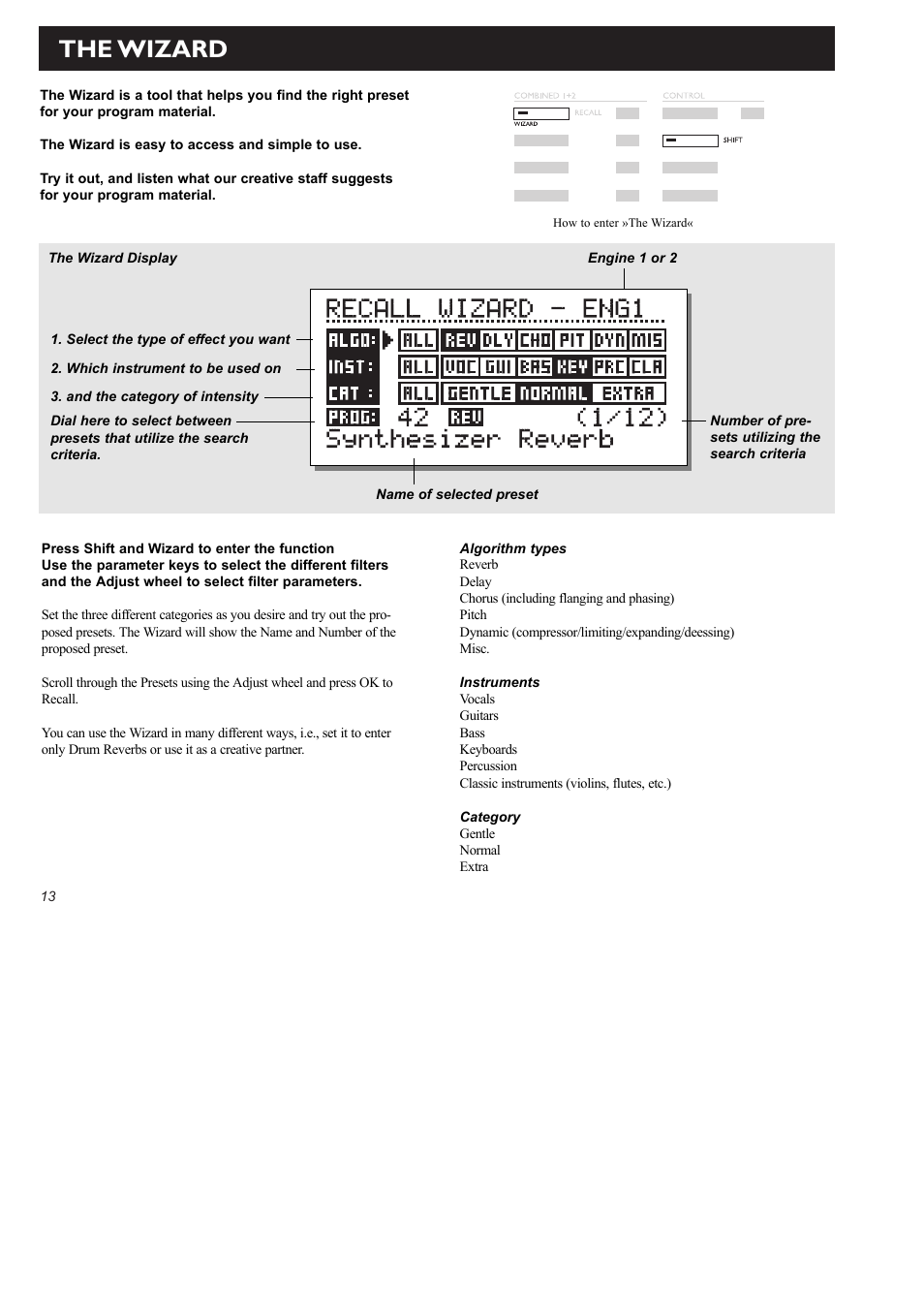 The wizard | TC Electronic M2000 User Manual | Page 13 / 37