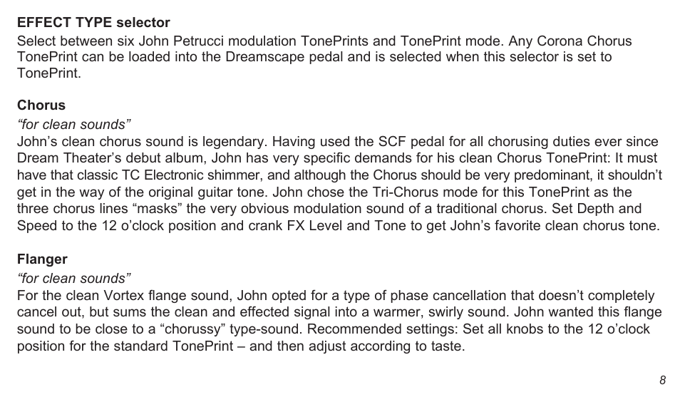 TC Electronic The Dreamscape User Manual | Page 8 / 15