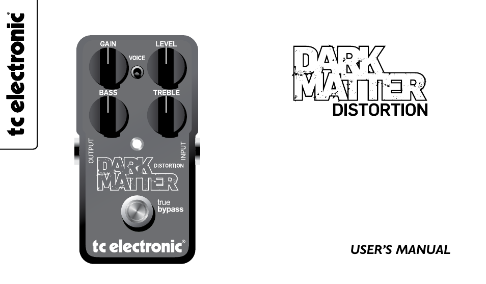 TC Electronic Dark Matter Distortion User Manual | 10 pages