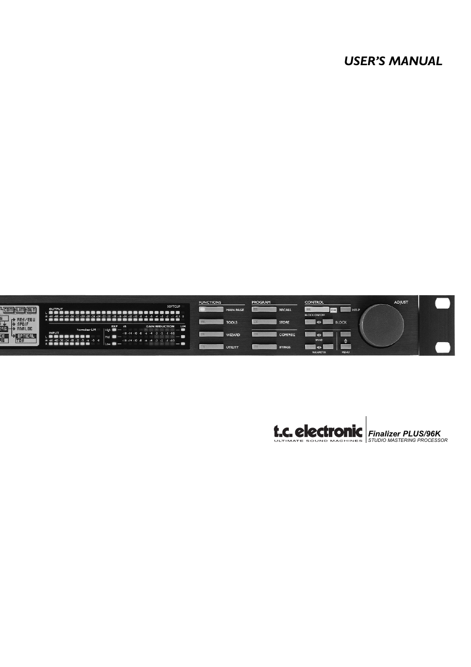 TC Electronic Finalizer 96k User Manual | 56 pages