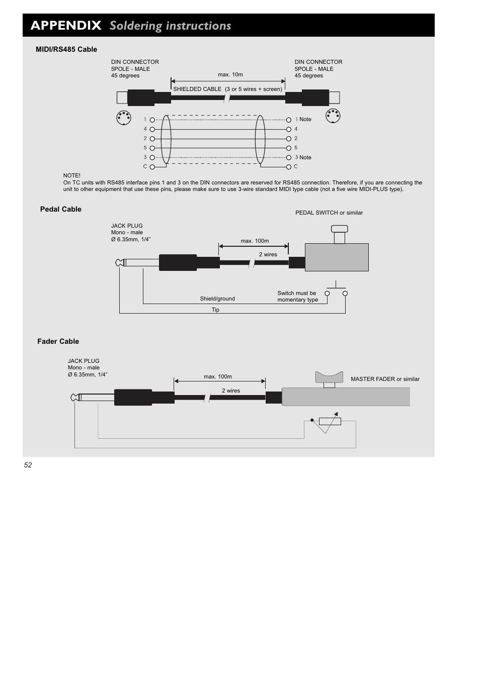 Appendix soldering instructions | TC Electronic Finalizer 96k User Manual | Page 52 / 56