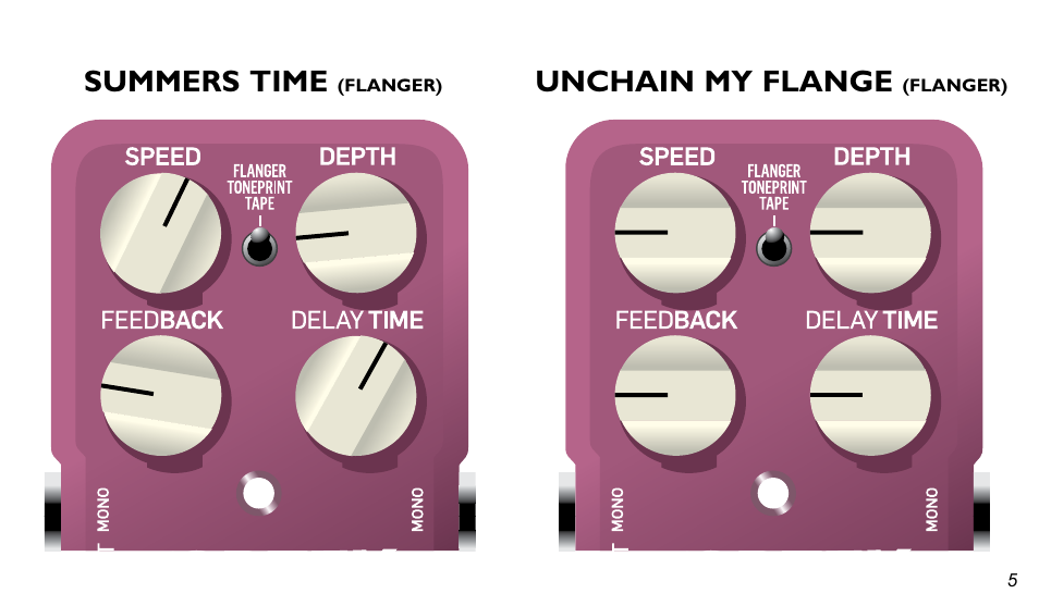 Summers time, Unchain my flange | TC Electronic Vortex Flanger User Manual | Page 5 / 15