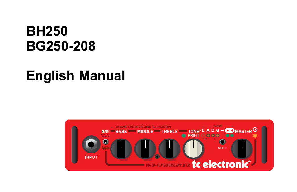 TC Electronic BG250 User Manual | 24 pages