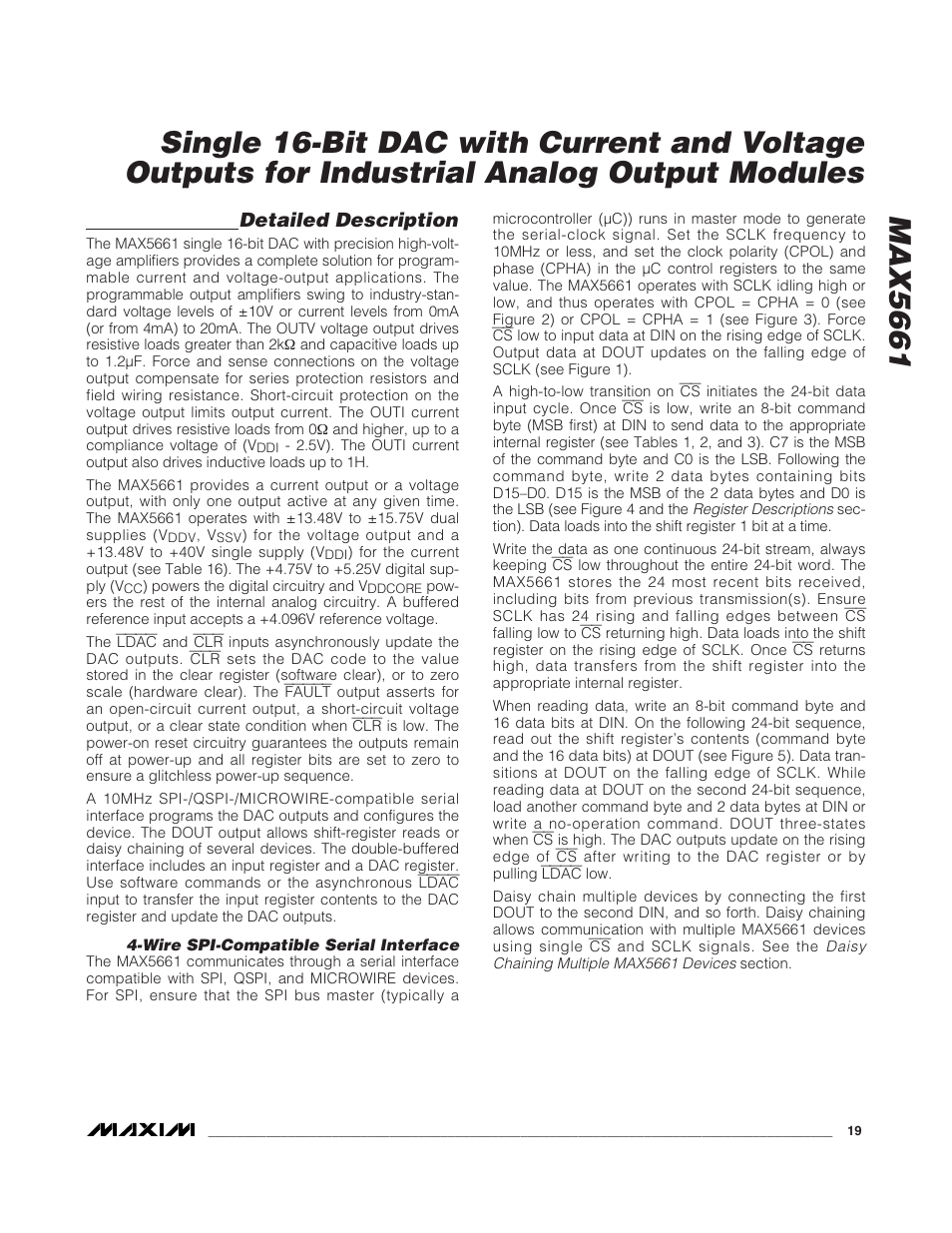 Detailed description | Rainbow Electronics MAX5661 User Manual | Page 19 / 39