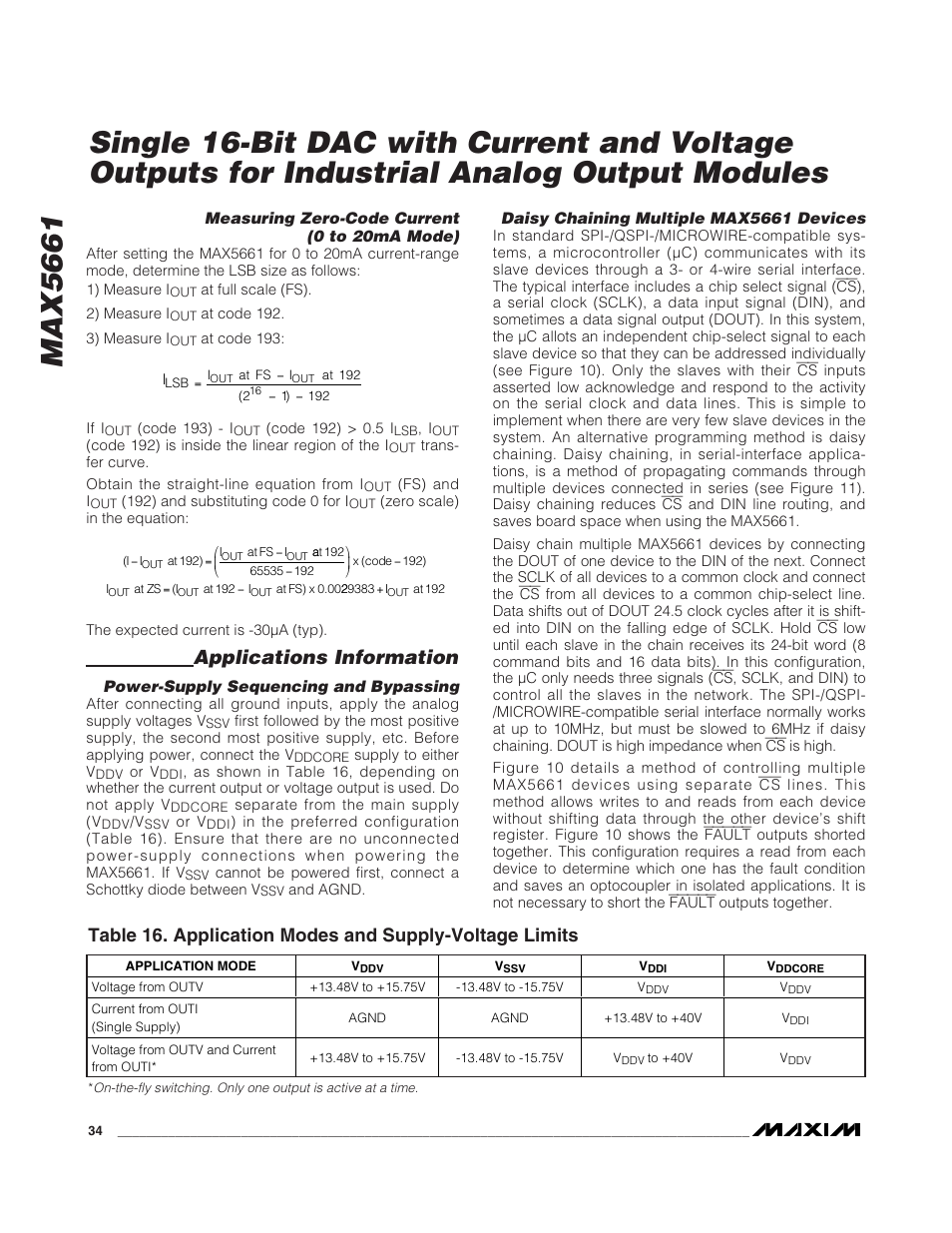 Applications information | Rainbow Electronics MAX5661 User Manual | Page 34 / 39