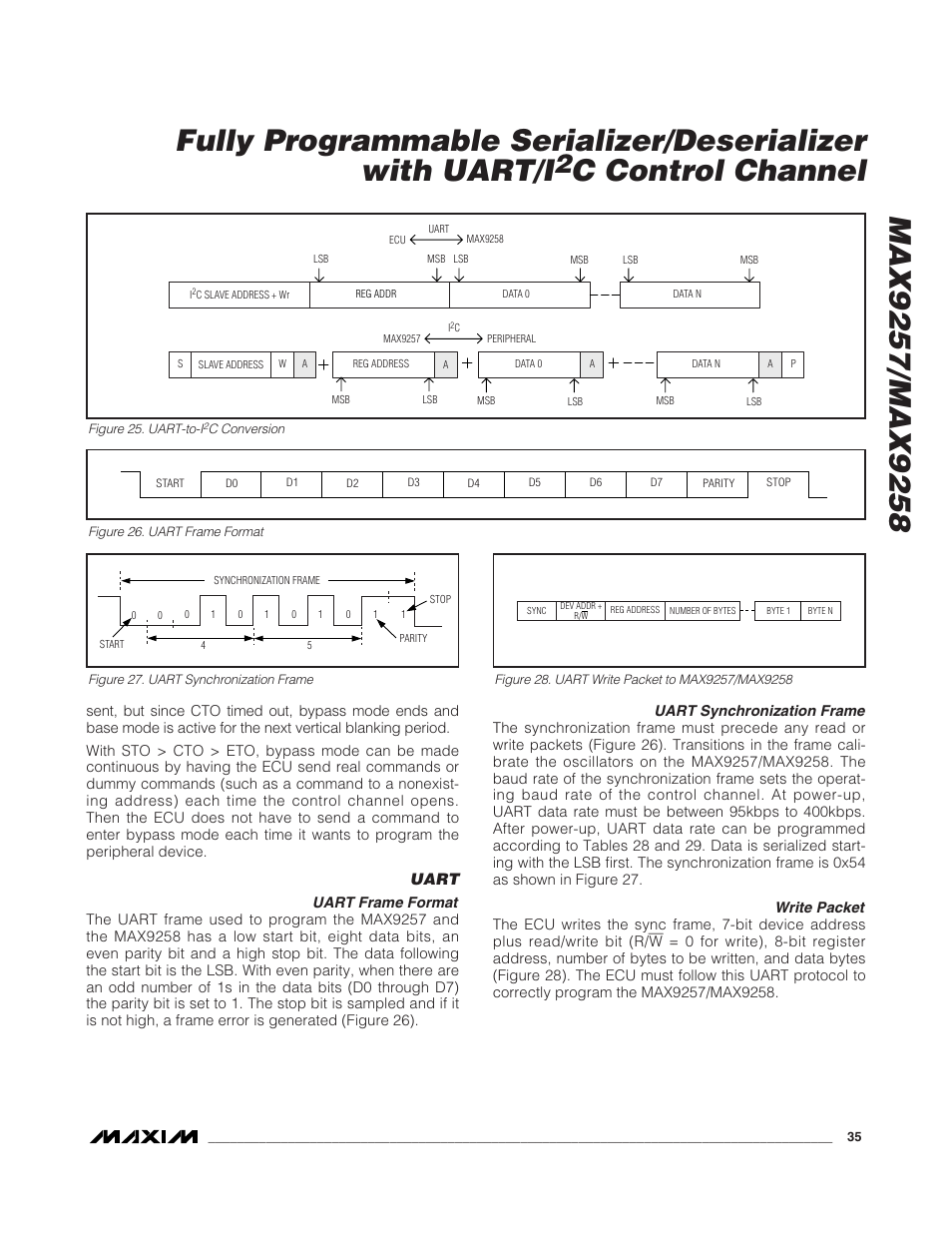 C control channel, Uart | Rainbow Electronics MAX9258 User Manual | Page 35 / 54