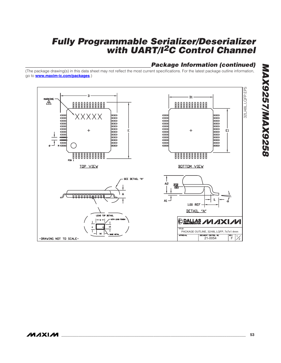 C control channel | Rainbow Electronics MAX9258 User Manual | Page 53 / 54