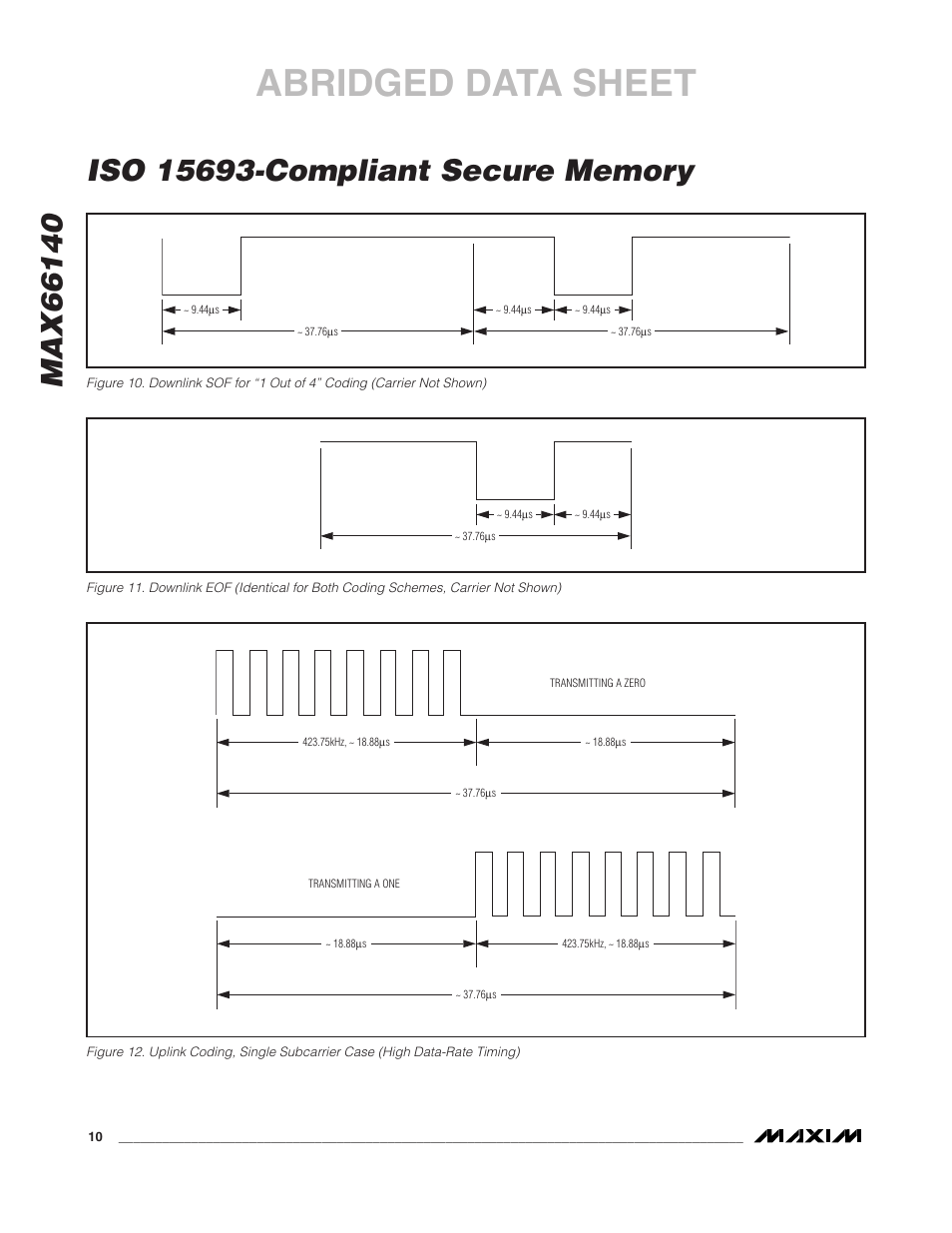 Abridged data sheet | Rainbow Electronics MAX66140 User Manual | Page 8 / 21