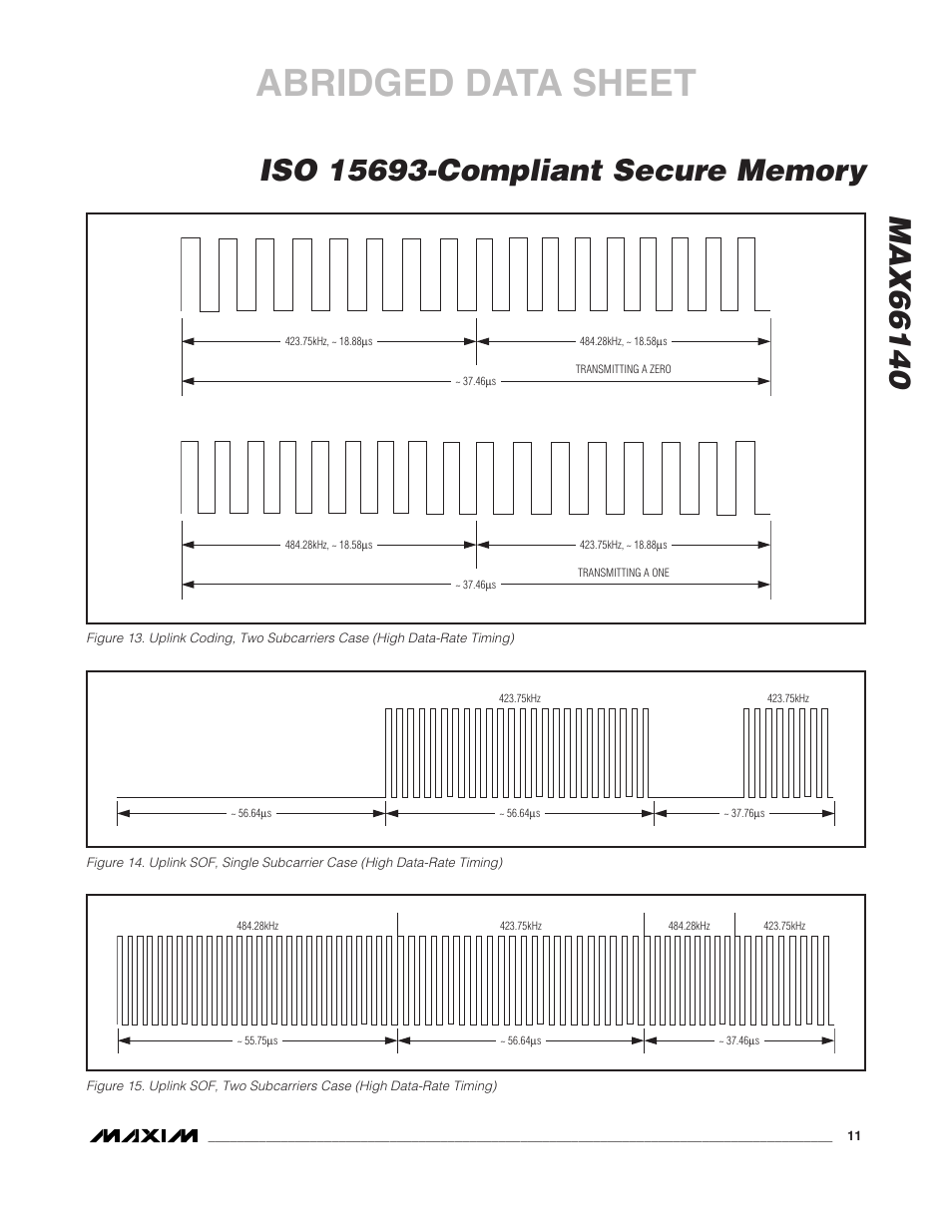 Abridged data sheet | Rainbow Electronics MAX66140 User Manual | Page 9 / 21