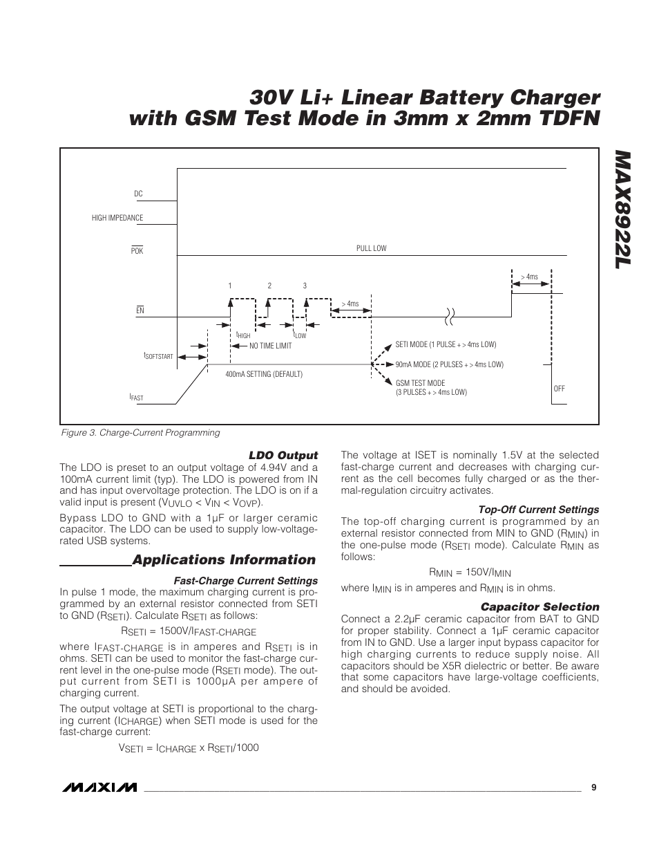 Applications information | Rainbow Electronics MAX8922L User Manual | Page 9 / 14