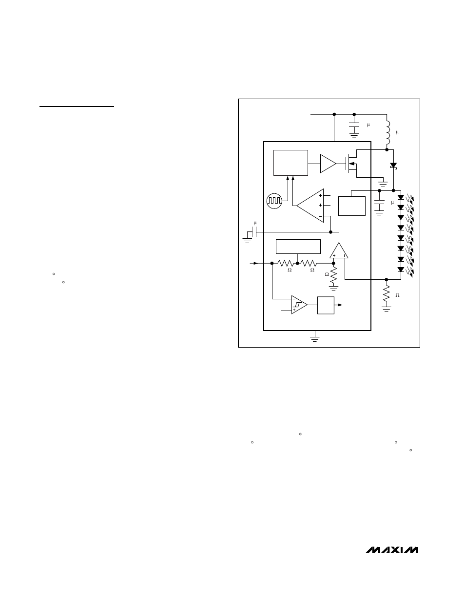 High-efficiency, 32v step-up converters with t, Derating option for 2 to 8 white leds, Detailed description | Rainbow Electronics MAX8596Z User Manual | Page 6 / 8