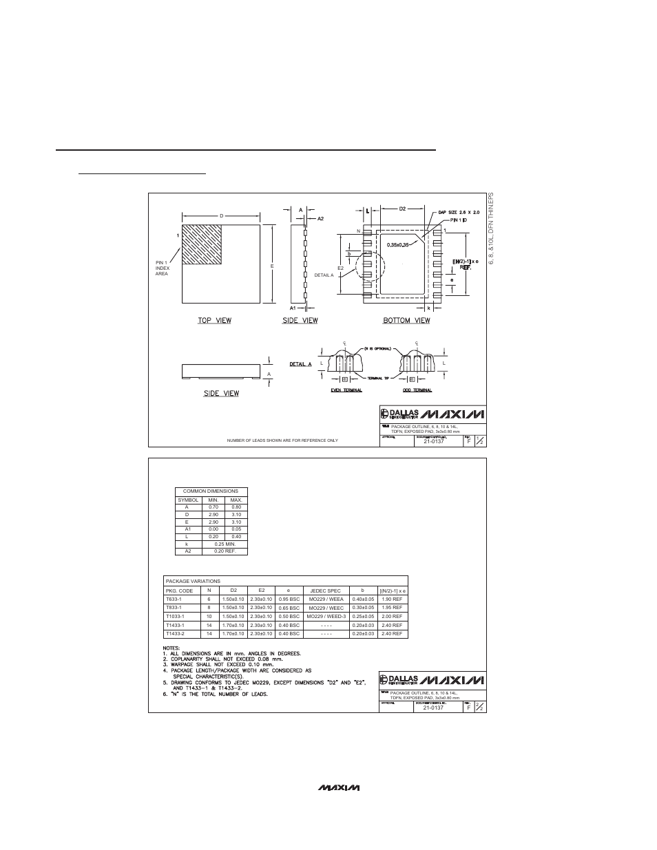 Derating option for 2 to 8 white leds, Package information | Rainbow Electronics MAX8596Z User Manual | Page 8 / 8