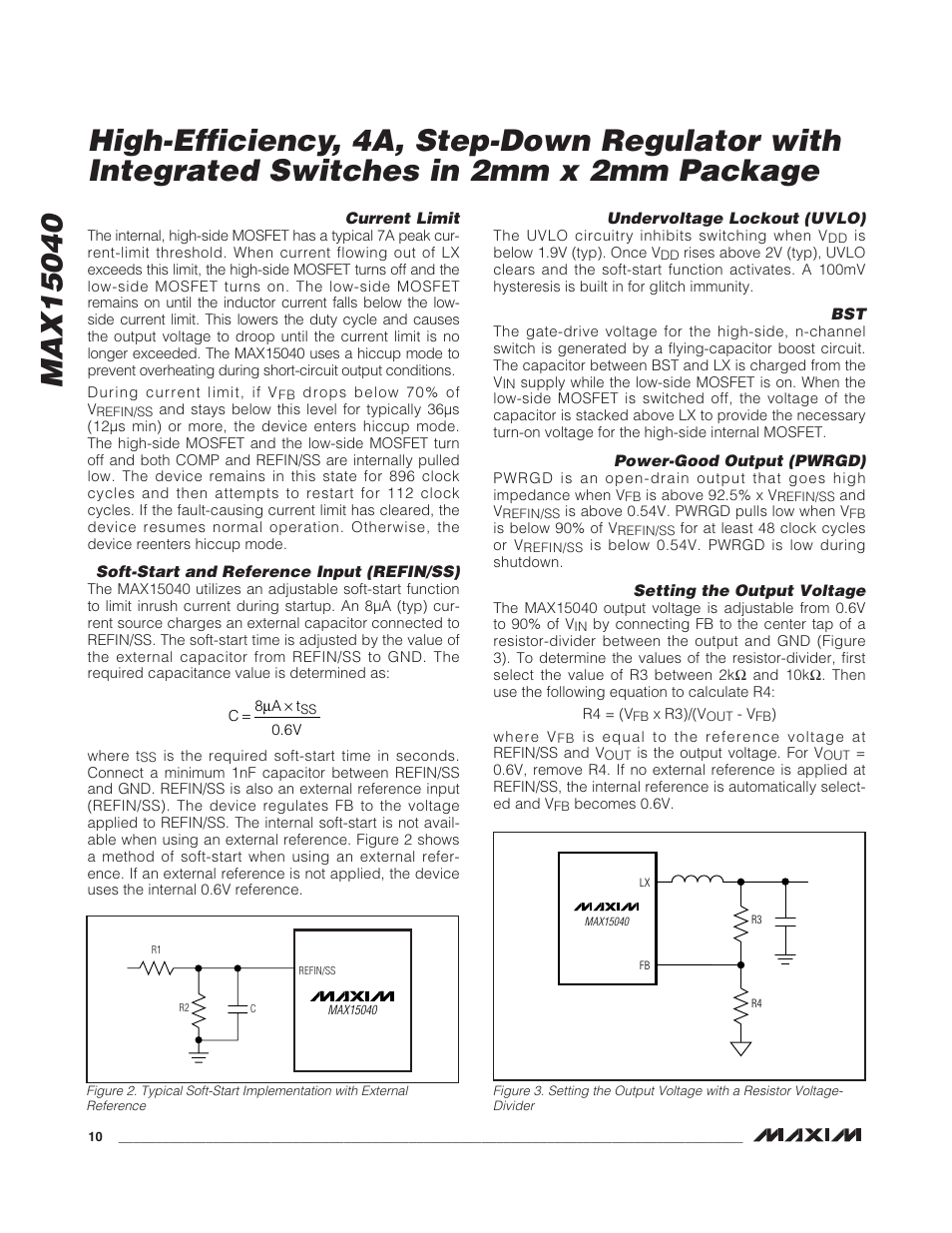 Rainbow Electronics MAX15040 User Manual | Page 10 / 15