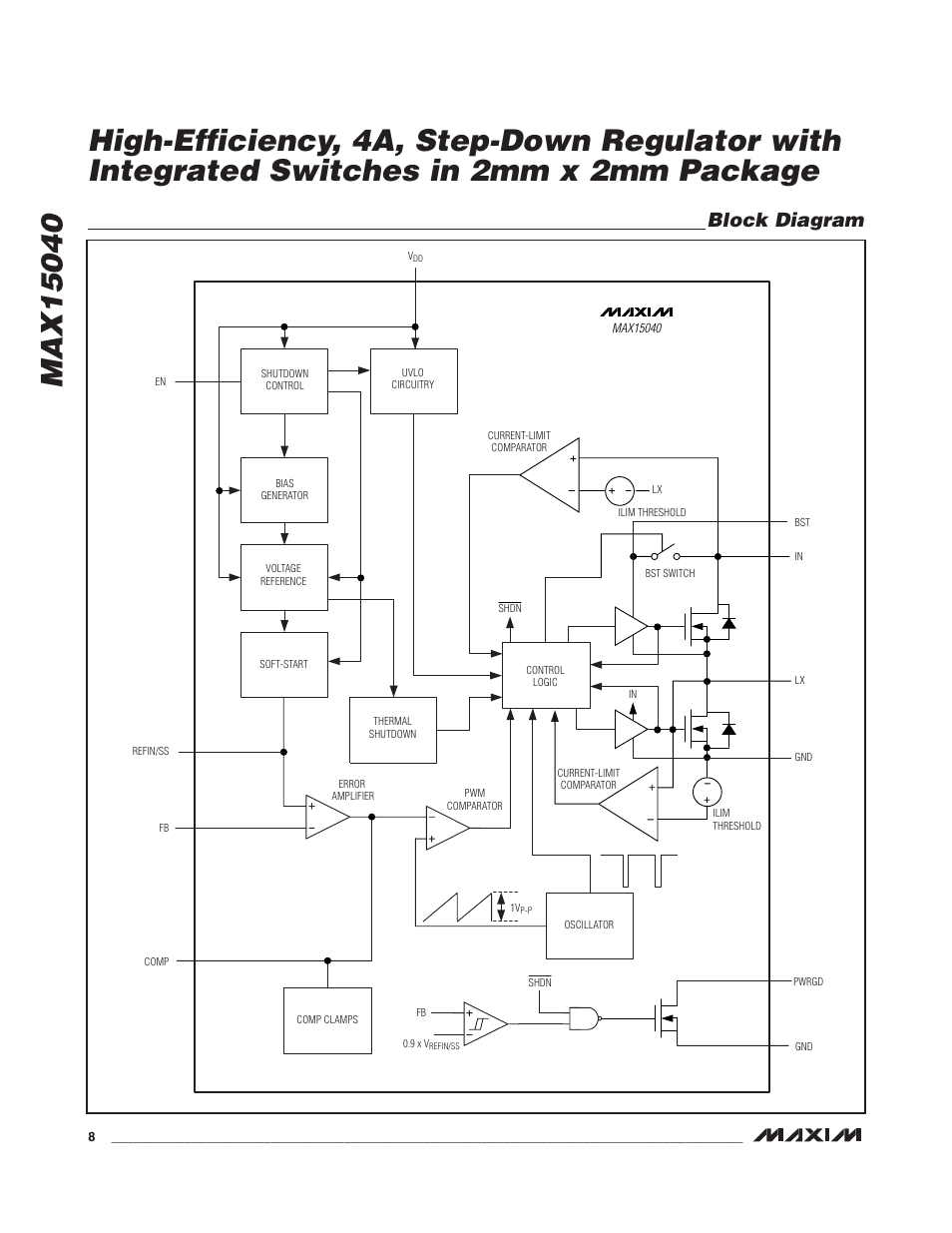 Block diagram | Rainbow Electronics MAX15040 User Manual | Page 8 / 15