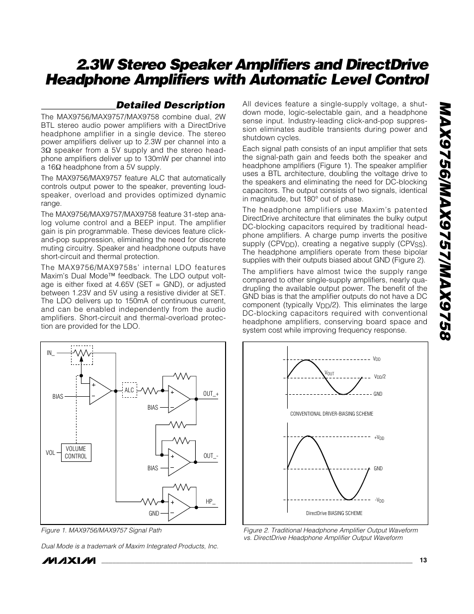 Detailed description | Rainbow Electronics MAX9758 User Manual | Page 13 / 31