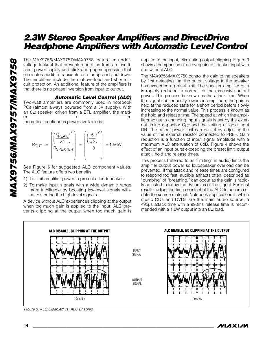 Rainbow Electronics MAX9758 User Manual | Page 14 / 31