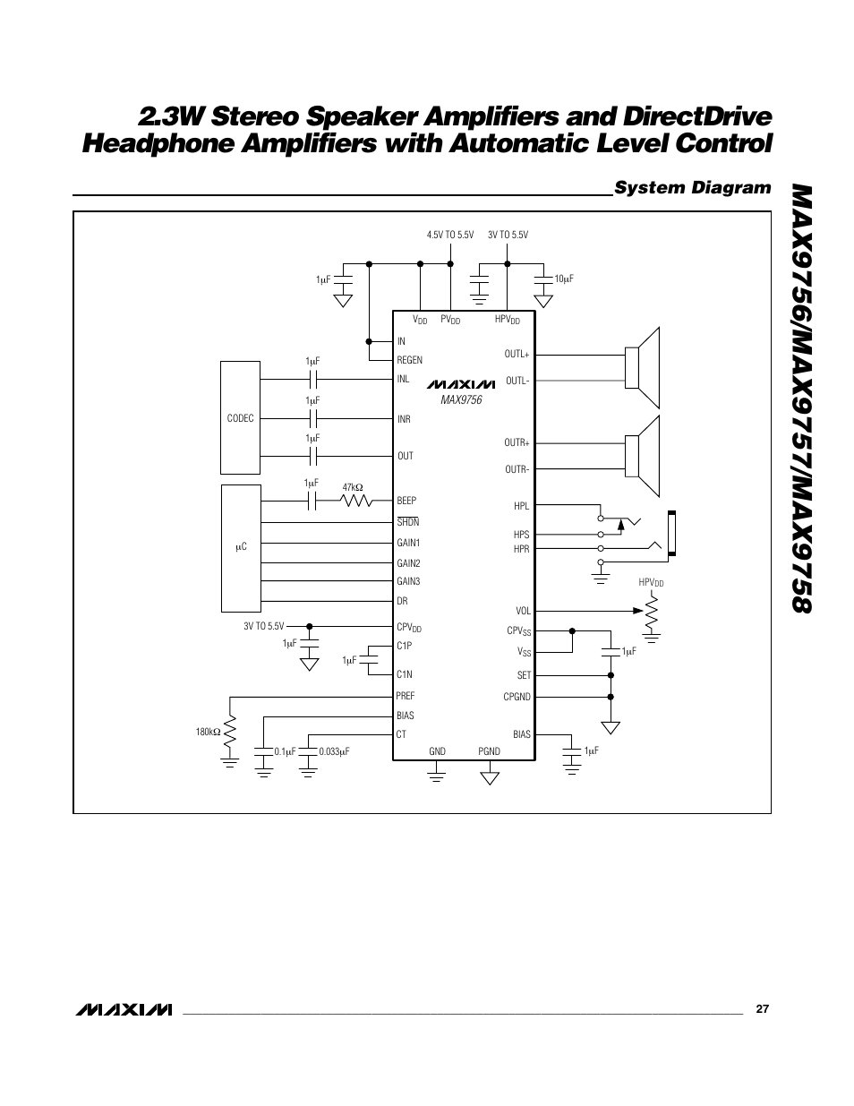 System diagram | Rainbow Electronics MAX9758 User Manual | Page 27 / 31